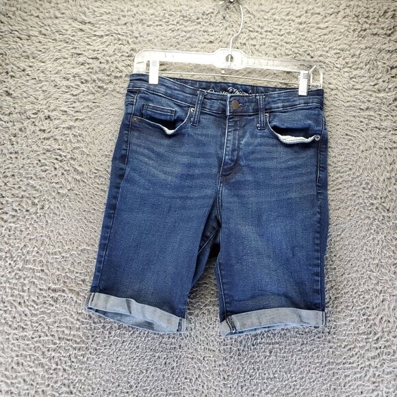 Universal Thread Shorts Womens Size 6 Blue Denim High Rise Cuffed Jorts - Picture 1 of 11